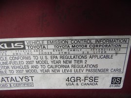 2006 Lexus IS250 Burgundy 2.5L AT #Z24715